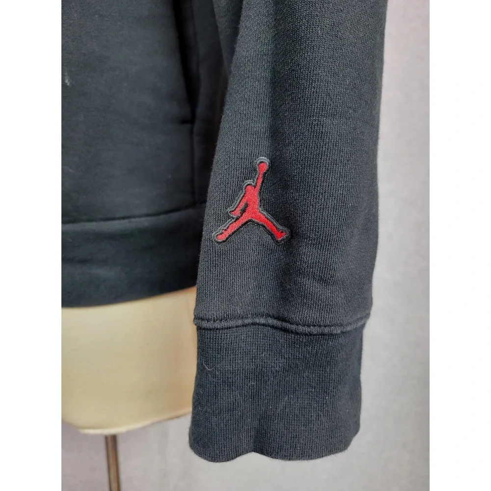 Nike Air Jordan Essentials Stitch‎ Graphic Fleece Hoodie Black DC9713-010 Medium